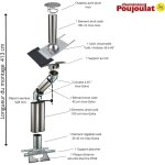 Poujoulat - kit conduit isol sortie toiture avec dvoiement inox - galva et inox - inox diamtre 150 ...