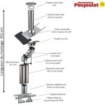 Poujoulat - kit conduit isol sortie toiture avec dvoiement inox - galva et inox - inox diamtre 230 ...