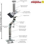 Poujoulat - kit conduit isol sortie toiture avec dvoiement inox - galva et inox - inox diamtre 230 ...
