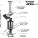 Poujoulat - kit conduit isolé sortie toiture diamètre 150 version longueur montage 425 cm Poujoulat - kit conduit isolé sortie toiture diamètre 150 version longueur montage 425 cm