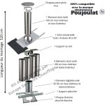 Kit conduit isol� sortie toiture - poujoulat diam�tre 150 version longueur montage 520 cm