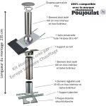 Poujoulat - kit conduit isol� sortie toiture diam�tre 230 version longueur montage 235 cm