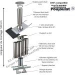 Poujoulat - kit conduit isol� sortie toiture diam�tre 230 version longueur montage 520 cm