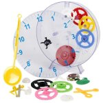 Kit d'apprentissage horloge murale techno line model kids clock mcanique 20 cm x 3. 5 cm transparent ...