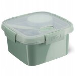 Curver 249947 bo�te de conservation, lunch box carree 1, 1l avec couverts - recycle (smart eco line)