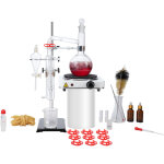 Kit de distillation dehuile essentielle 33pcs, appareil de distillation de 500 ml, kit de distillation ...