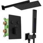 Rea - kit de douche encastr fenix davis black + box