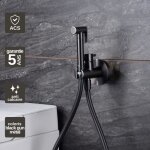 Imex products - kit douchette anti - calcaire hyginique encastre wc ou bidet salle de bain black gun ...