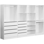 Sweeek - kit dressing modulable avec 4 éléments. blanc. panneaux stratifiés Sweeek - kit dressing modulable avec 4 éléments. blanc. panneaux stratifiés