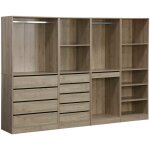 Kit dressing modulable avec 4 lments, naturel, panneaux stratifis