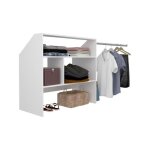 Kit dressing sous comble artic ekipa - d�cor m�lamin� blanc - 1 penderie - l197 x p50 x h94 cm