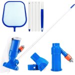 Kit entretien nettoyage piscine avec perche t�lescopique, aspirateur de bassin, �puisette set de nettoyage ...