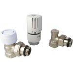 Kit querre nickel 1 / 2' : robinet thermostatique + coude de rglage