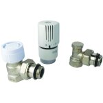 Kit querre nickel 1 / 2' : robinet thermostatique + coude de rglage