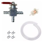 Cyclingcolors - kit essence robinet 3 voies m�tal anodis� 3 positions + filtre + durite + collier tondeuse ...