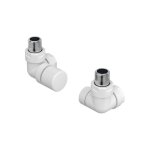Kit f robinetterie manuelle thermostatisable �querre d'angle gauche pour s�che - serviettes acova 991511 ...