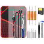 Kit de fer  souder 17 pices, mini fers  souder lectriques avec cran lcd numrique, kit de fer  ...