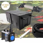 Le poisson qui jardine - kit de filtration complet avec uv 55w inox + ampoule de rechange pour bassin ...