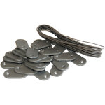 Maillestore - kit de fixation brise - vue - 26 pastilles + 4m de fil gris clair 1 kit