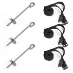 Kit de fixation trampoline 3pcs - ancrage - kit universel pour toutes les marques de trampolines