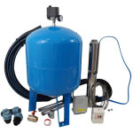 Kit forage complet avec pompe orlando 230v 4'' 0. 75kw + surpresseur + accessoires