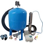 Kit forage complet avec pompe orlando 230v 4'' 0. 75kw + surpresseur + scurit manque d'eau