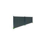 Cloture&jardin - kit grillage rigide avec occultation pvc rigide gris anthracite 10m - jardipremium - ...