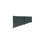 Cloture&jardin - kit grillage rigide avec occultation pvc rigide gris anthracite 30m - jardipremium - ...