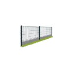 Cloture&jardin - kit grillage rigide vert avec soubassement alu anodis 10m - jardimalin clips + - 1, ...