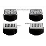 Schluter - kit grille / cadre avec joint en accordon et siphon intgr kerdi drain - kit grille / cadre ...