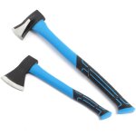 Xpotool - jeu hache et hachette  fendre ? tte de 1000 g ? 450 mm / 600 mm ? manche en fibre de verre, ...