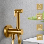 Kit douchette hygiénique à encastrer pour wc ou bidet or brossé ? design moderne et Économie d'eau - ... Kit douchette hygiénique à encastrer pour wc ou bidet or brossé ? design moderne et Économie d'eau - ...