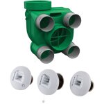 Kit hygro b vmc simple flux hygror�glable basse conso + 3 bouches cordon et � piles - axelair - khbmrst5160 ...