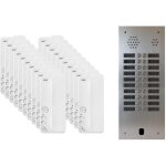 Kit interphone 2 rang�es avec 20 combin�s urmet collectif