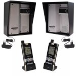 Kit interphone ultracom2 argent� double entr�e 600 m�tres individuel avec visi�res noires + transformateurs ...