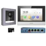 Kit interphone vid�o ip num�rique poe - �cran tactile 7  - ds - kis602(b) / europe - hikvision