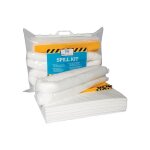 Kit intervention pour d�versements d'huile, 10 tapis � fibres, 2 boudins �7, 5cm x1, 2m 2 sacs poubelle ...