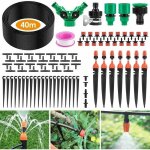 Kit d'irrigation goutte 40m, kit micro syst�me d'irrigation r�glable arrosage automatique de jardin, ...