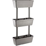 Pot en plastique vertical 3 niveaux - gris