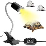 Kit lampe chauffante tortue terrestre lampe reptiles chauffante avec 2 ampoule uva uvb 25w 50w lampe ...