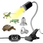 Kit lampe chauffante tortue terrestre lampe reptiles chauffante avec 2 ampoule uva uvb 25w 50w lampe ...