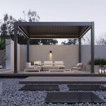 Ombrea ? kit led pour pergola bioclimatique autoport�e 4x4m ? �clairage rvb avec t�l�commande ? aluminium ...