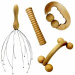 Kit de massage 4 pièces, rouleau en bois pour le dos, la tête, les pieds et multi - usage - vivezen Kit de massage 4 pièces, rouleau en bois pour le dos, la tête, les pieds et multi - usage - vivezen