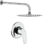 Kit mitigeur de douche avec pomme de douche et bras modle rond piralla ofelia kitofelia1cr
