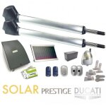 Kit motorisation portail solaire ducati ho me automation evo 748 t solar - pour portail � 2 vantaux battants ...