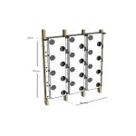 Indoor discount - kit - h103x33l - mur v�g�tal avec raccord 1 face 16 plantes - c - green