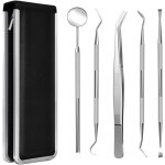 Kit de nettoyage des dents, soins dentaires � domicile - miroir buccal, dissolvant / d�tartreur de tartre, ...