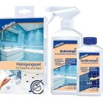 Kit de nettoyage lithofin pour douche et bain (2 produits : nettoyant bain kf & nettoyant sanitaire kf), ...