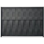 Kit d'occultation lattes composite � tresser h1m53 x l 2m50 maille 55 gris anthracite