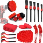 Kit d'outils de nettoyage de voiture 18 pi�ces avec ensemble de brosses de d�tail de voiture, ensemble ...